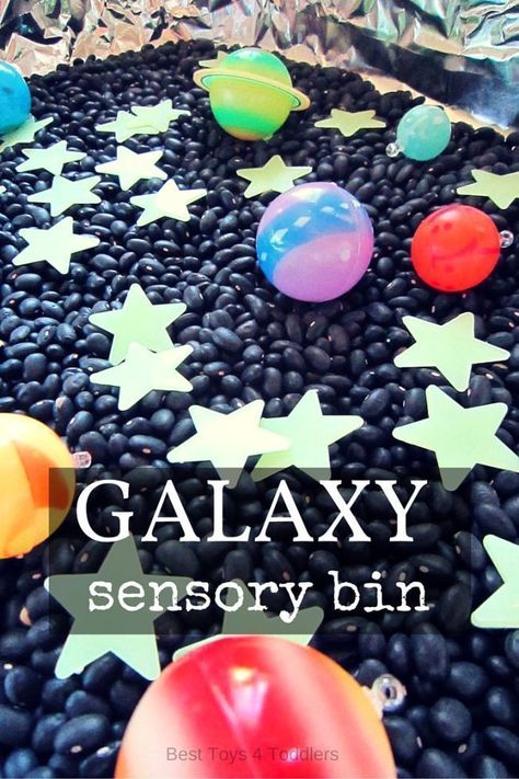 Space Inquiry, Space Theme Preschool, Space Week, Space Lessons, Space Preschool, Preschool Sensory, Sensory Tubs, Science Stem, Space Unit