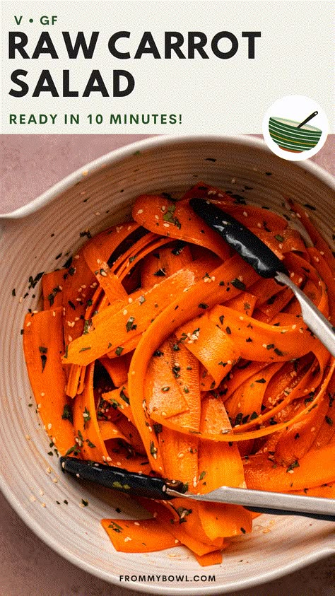 Raw Carrot Salad, Salad With Herbs, Carrot Dressing, Carrot Salad Recipes, Creamy Cucumber Salad, Quick Side Dishes, Scalloped Potatoes Cheesy, Crunchy Salad, Raw Carrots