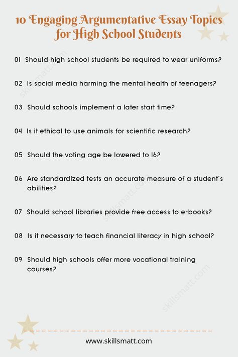 Explore a range of engaging argumentative essay topics designed specifically for high school students.,
Need help with your essays/ paper? I offer professional writing services to boost your success. Visit our website for personalized assistance! Descriptive Essay Topics, Easy Essay, Descriptive Essay, College Essay Examples, Essay Ideas, Argumentative Essay Topics, Spanish Writing, Writing Essays, Persuasive Essays