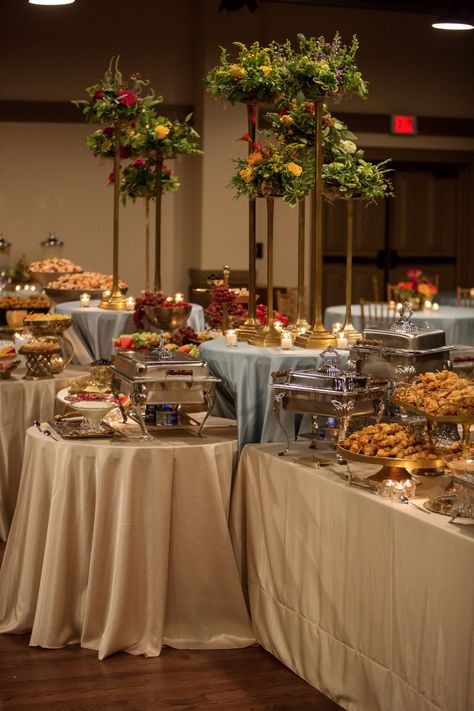 Buffet Table Wedding Receptions, Wedding Reception Food Buffet, Wedding Buffet Table, Wedding Food Table, Wedding Brunch Reception, Reception Buffet, Buffet Wedding Reception, Party Buffet Table, Wedding Buffet Food