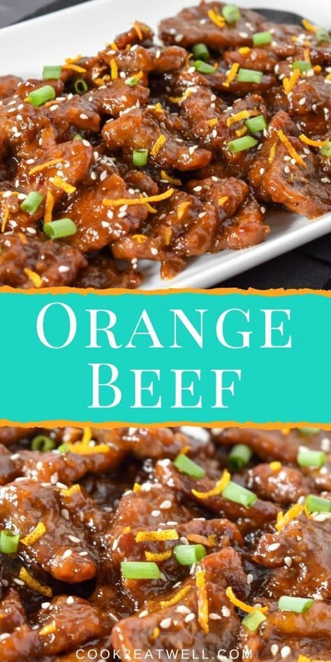 Orange Beef Recipe, Sliced Beef Recipes, Orange Beef, Wok Recipes, Asian Beef, Better Than Takeout, Chinese Cooking Recipes, Cashew Chicken, Orange Sauce