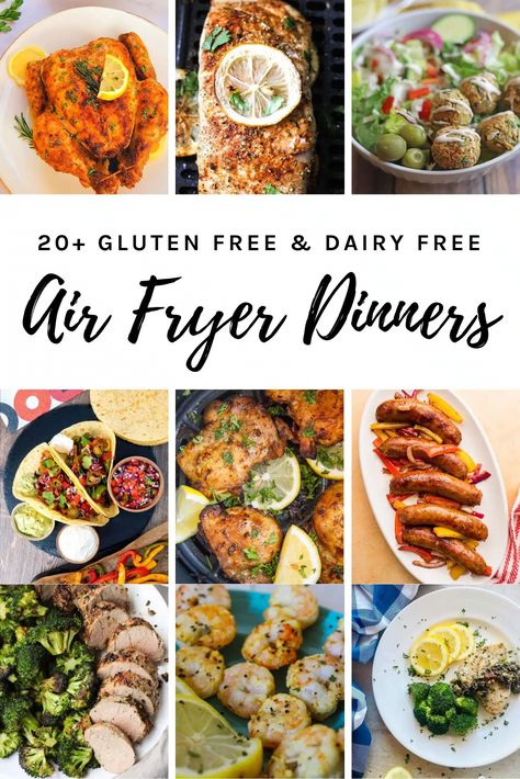 Air Fryer Dinner Recipes Gluten Free, Gluten Free Air Fryer Meals, Healthy Air Fryer Recipes Gluten Free, Airfryer Gluten Free Recipes, Air Fryer Recipes Dairy Free, Fodmap Air Fryer Recipes, Gf Df Air Fryer Recipes, Gluten Free Dairy Free Air Fryer Recipes, Air Fryer Gluten Free