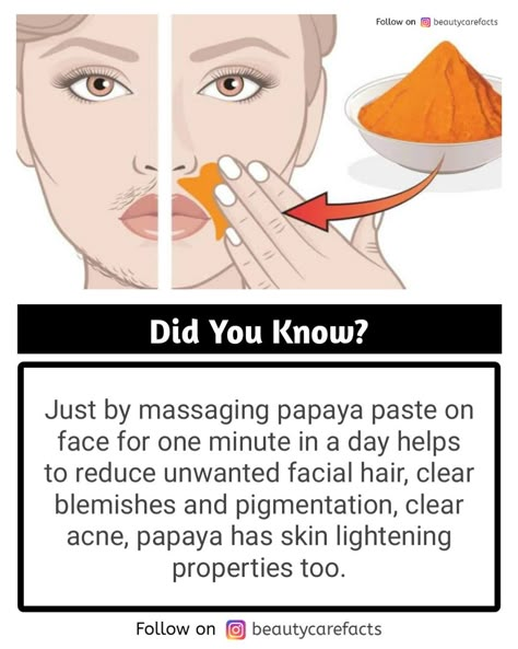 Papaya For Face, Papaya Face Mask Homemade, Diy Hair Removal Cream, Papaya For Skin, Papaya Face Mask, Natural Facial Hair Removal, Diy Hair Removal, Face Cream Diy, Vulnerability Quotes