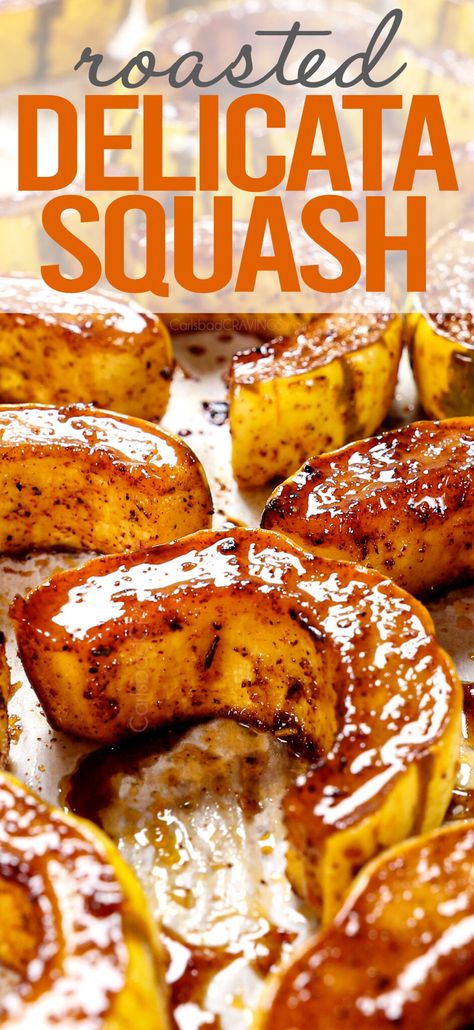 Roasted Delicata Squash - Carlsbad Cravings Delicata Squash Recipe, Roasted Delicata Squash, Winter Squash Recipes, Growing Rosemary, Acorn Squash Recipes, Salads Recipes, Carlsbad Cravings, Baked Squash, Roasted Vegetable Recipes