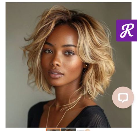 Edgy Hair Black Women, Black Women With Blonde Hair, Brown Blonde Bob, Blonde Bob Black Women, Blonde Pixie Haircut Black Women, Haircut Tip, Cut Her Hair, Trendy Hair Color, Hair Life