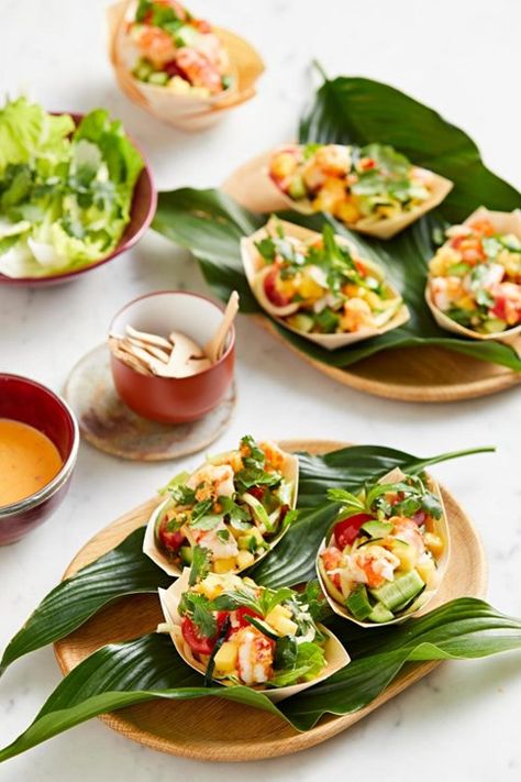 Prawns Appetizers, Salad Bites, Chilli Prawns, Sushi Boat, Vegetarian Chicken, Mango Recipes, Slow Cooker Soup, Perfect Appetizers, Fish And Seafood