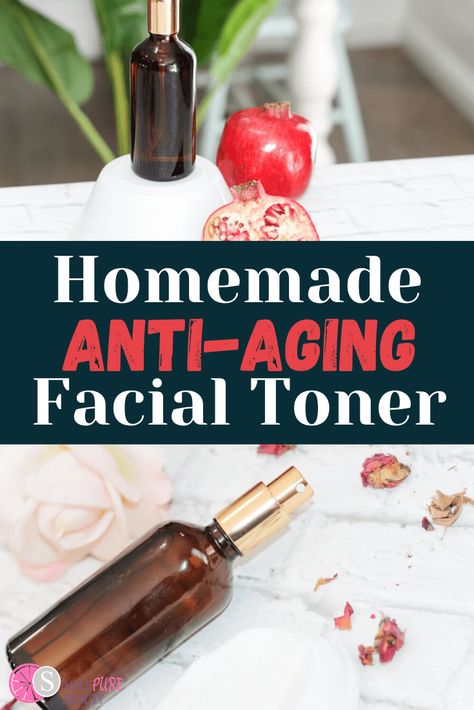 How To Make Facial Toner, Diy Face Toner Anti Aging, Diy Facial Toner Anti Aging, Diy Toner Face, Facial Toner Recipe, Diy Skin Toner, Homemade Skin Toner, Homemade Gifts For Christmas, Skincare Routine Natural