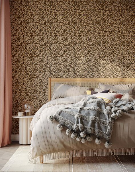 Leopard Print Wallpaper Bedroom, Leopard Wallpaper Bedroom, Leopard Print Bedroom, Leopard Bedroom, Leopard Print Decor, Safari Bedroom, Leopard Print Wallpaper, Fantastic Wallpapers, Cheetah Print Wallpaper