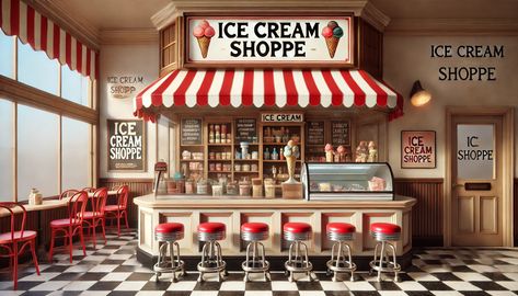 50s Candy Shop, Retro Desserts, Dessert Cafe, Speakeasy Bar, Future Shop, Activity Room, Dream Life House, Ice Cream Candy, Restaurant Architecture