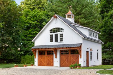 Carriage Barn Man Cave: The Barn Yard & Great Country Garages External Garage, Backyard Bungalow, Detached Garage Designs, Post And Beam Barn, Carriage House Garage, Garage Guest House, Carriage House Plans, Garage Addition, Garage Exterior