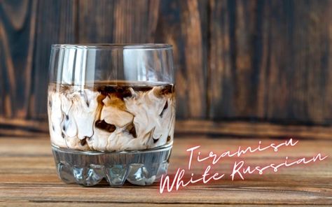 Tiramisu White Russians Recipe Desert Cocktails, Maple Cocktail, Kahlua Drinks, White Russian Recipes, Javy Coffee, Lady Finger Cookies, Easy To Make Cocktails, Maple Syrup Recipes, Maple Recipes