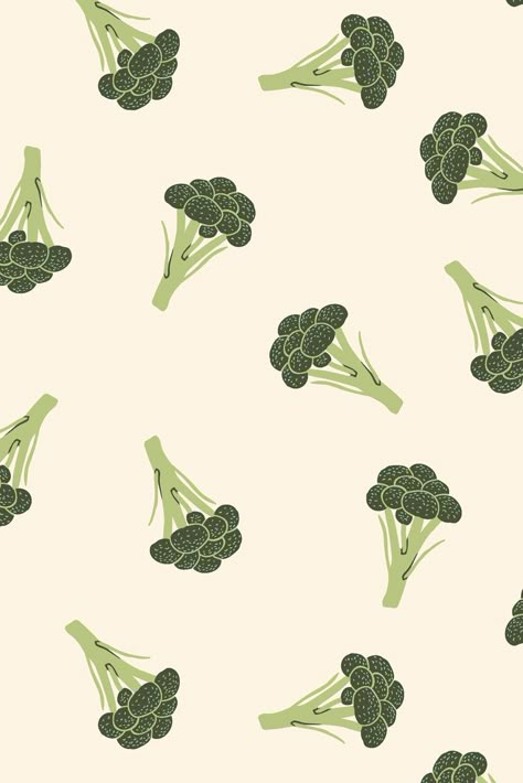 Green organic broccoli vegetable vector seamless pattern. Broccoli Wallpaper Aesthetic, Vegetable Pattern Illustration, Broccoli Wallpaper, Broccoli Art, Broccoli Illustration, Broccoli Drawing, Vegetable Wallpaper, Vegetables Wallpaper, Vegetables Pattern