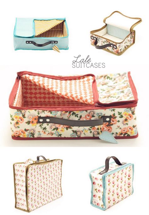 Floral Suitcase, Fabric Suitcase, Cute Suitcases, Mollie Makes, Suitcase Bag, Felt Letters, Sewing Bags, Quilted Bag, Bags And Purses