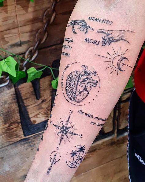 25 Patchwork Tattoo Design Ideas for Women - Mom's Got the Stuff Memento Mori Tattoo, Patchwork Tattoo Ideas, Patchwork Tattoo, Omerta Tattoo, Tatuaje A Color, Tattoo Ideas For Women, Incredible Tattoos, Arm Sleeve Tattoos, Arm Tattoos For Women