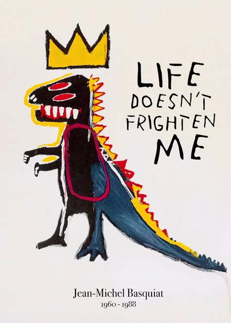 Little Dinosaur With Red Eyes Showing Its Teeth Poster - Etsy John Basquiat, Basquiat Aesthetic, Basquiat Dinosaur, Jean-michel Basquiat Paintings, Godzilla Skyline, Teeth Poster, Jean Basquiat, Basquiat Poster, Jean Michel Basquiat Art