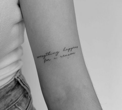 Cute Placements For Small Tattoos, Written Arm Tattoos, She Gave Me Life Tattoo, Small Arm Tattoos For Women Quotes, Tattoo Ideas Female Quotes Inspirational, Give Yourself A Reason Tattoo, Arm Tats For Women Quotes, Quoted Arm Tattoo, Arm Saying Tattoos For Women