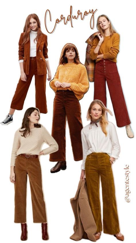 Orange Pants Outfits, Color Academia, Deep Autumn Outfits, Warm Autumn Outfits, Orange Pants Outfit, Outfit Ideas Muslim, Colored Pants Outfits, Autumn Queen, Warm Fall Outfits