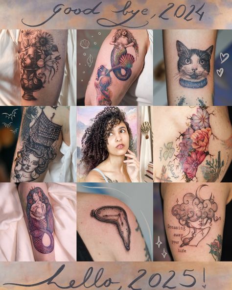 What’s going to be your next tattoo?

Thank YOU from the bottom of my heart for supporting my art in 2024!

I can’t even begin to express how happy I am!
My clients are truly THE BEST, the kindest and most supportive people ever 🥹. How did I get so lucky?
If you had told me 10 years ago that I would be living this dream, I wouldn’t have believed it.

Here are some pictures of tattoos I did in 2024 and some designs I’m excited to tattoo in 2025. 
I’m offering these at VERY special prices for m... How Do I Get, Picture Tattoos, Some Pictures, I Tattoo, I Am Happy, Tattoos, 10 Things, Quick Saves, Art