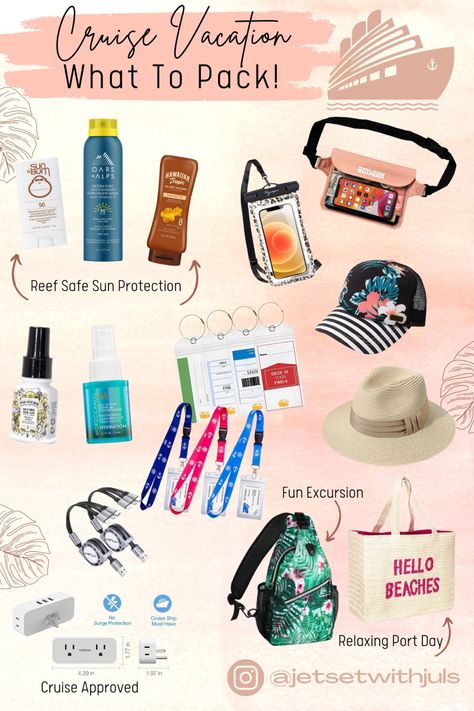 What To Pack For 8 Day Caribbean Cruise, Cruise Packing Ideas, 3 Day Cruise Outfits, Winter Caribbean Cruise Outfits, Cruise Packing Hacks, Bahama Cruise Packing List, Cruise Toiletries Packing Lists, Cruise Carry On Bag Packing Lists, Cruise Needs