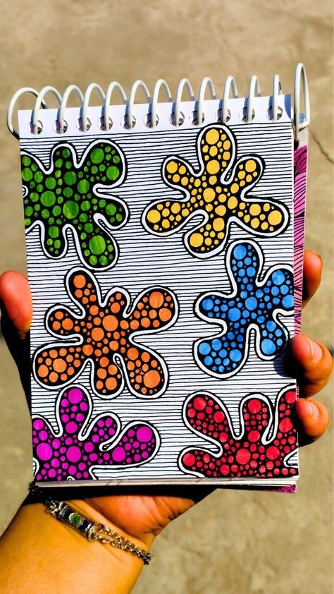 the dooodle station | ❤️💚💓💙💛 . . . #doodles #colorfulart #zentangles #doodleoftheday #doodleart #easydoodle #theraputicart #relaxingart #arttherapy #artstudents… | Instagram Colourful Drawings Easy, Doodle Drawings Colourful, Doodles For Sketch Book, Doodle Page Ideas, Colourful Zentangle Art, Coloured Doodles, Zentangle Art Colorful, Doodle Art Ideas, Colour Doodle