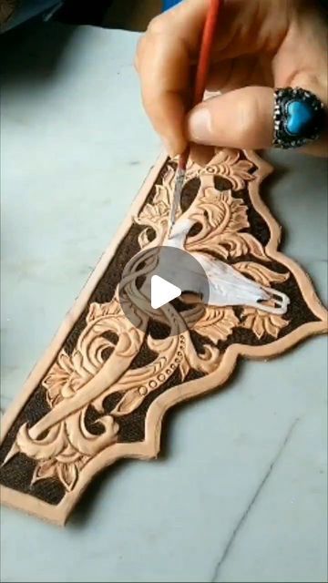 Leather Tooling Designs, Leather Artist, Wood Burning Stencils, Western Designs, Leather Tooling Patterns, Tooling Patterns, Instagram Painting, Leather Designs, Tooled Leather Purse