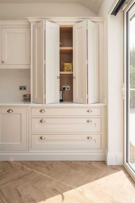 Painted Kitchen - Inframe - Bespoke Appliance Cupboard, Cupboard Ideas, Shaker Style Kitchen, Fitted Kitchens, Painted Kitchen, New House - Kitchen, Kitchen Appliance, Kitchen Room Design, Kitchen Inspiration Design