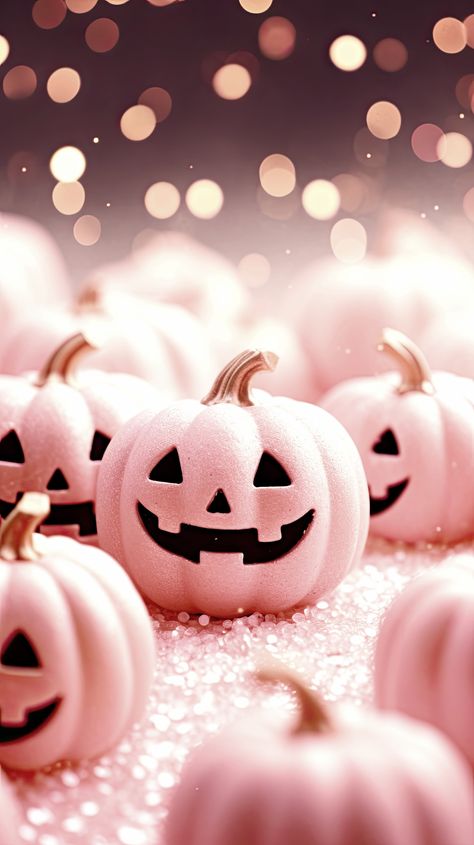 Pink Halloween Background, Pink Spooky Wallpaper, Pink Autumn Aesthetic, Pastel Halloween Aesthetic, Pink Halloween Aesthetic, Autumn Phone Wallpaper, Helloween Wallpaper, Halloween Wallpaper Iphone Backgrounds, Pumpkin Wallpaper