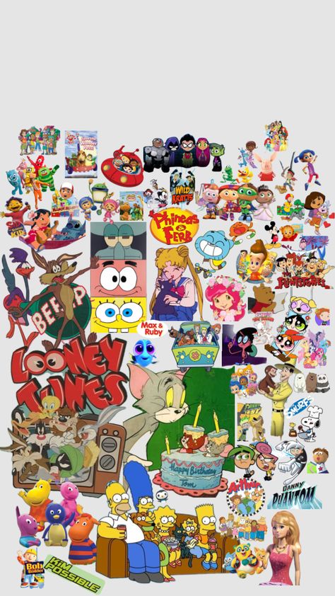 Few of the classic 2000s cartoons and extra classics #cartoons #y2k #wallpaper #collagewallpaper. 2000s Cartoons, Y2k Wallpaper