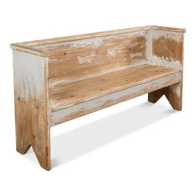 SWEET TEA AND SUNSHINE | Shop Sales Events Antique Farmhouse Rustic Bench Seat, Dining Seating, Elegant Outdoor Furniture, Reclaimed Wood Benches, Grey Benches, Casual Dining Rooms, Rustic Bench, Beach Wood, Primitive Furniture