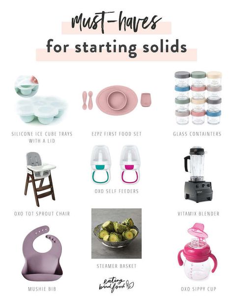 With starting solids I found quite a few items that have been super helpful. Everything from a steamer basket and blender for making homemade purees to small spoons and silicone bibs with pockets for catching food that doesn't make it to the babies mouth. Starting Solids Must Haves, Blw Must Haves, Baby Feeding Essentials, 6 Months Old Baby Food, Baby Food Essentials, Introducing Solids To Baby, Daycare Backpack, Starting Solids Baby, Introducing Solid