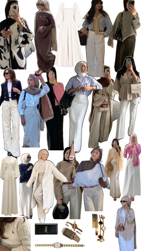 Hijab Outfit School, Summer Modest Outfits Muslim, Aesthetic Outfits Modest, Trendy Hijab Outfits, Aesthetic Hijabi Outfits, Summer Modest Outfits, Modest Outfits Muslim, Muslimah Fashion Casual, Outfits Muslim