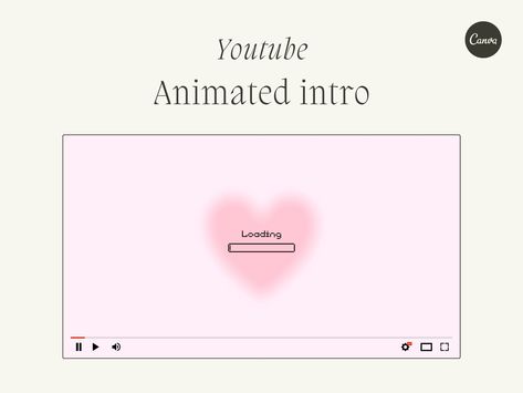 YouTube Channel Intro template with a heart gradient animation. Editable in Canva. #youtubechannelintro #youtubechanneltemplate . #Intro_Youtube_Videos_Template #Aesthetic_Youtube_Channel #Youtube_Intro_Template #Heart_Gradient Aesthetic Youtube Outro Template, Cute Intros For Youtube Video, Aesthetic Youtube Banner 2560x1440, Intro Youtube Videos Template, Youtube Outro Template, Youtube Channel Intro, Gradient Animation, Animated Intro, Loading Animation