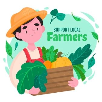 Farmers Illustration, Farmer Cartoon, Farmer Illustration, Kids Room Shelves, Kids Packaging, Facebook Frame, Teacher Cartoon, Happy Farm, Support Local Farmers