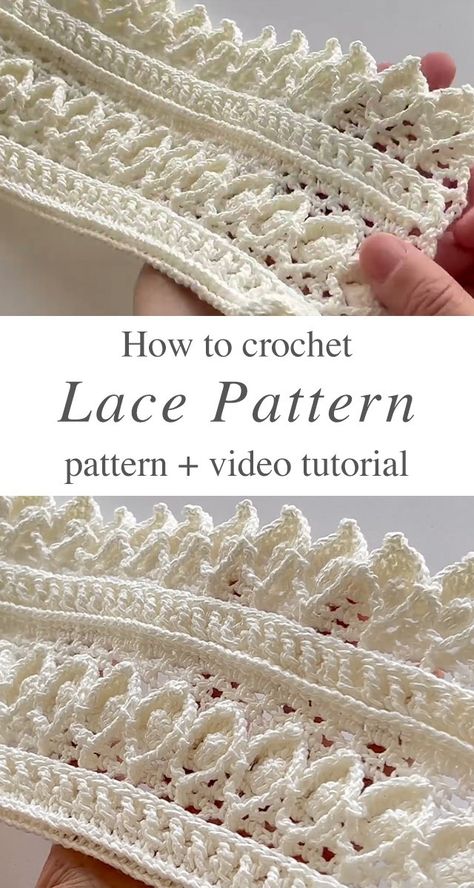 Crochet Fabric Together, Lace Crochet Diagram, Diamond Lace Stitch Crochet Free Pattern, Crochet Lace Edging For Handkerchief, Crochet Lace Border Pattern Free, Crochet Lace Work, Knitted Curtains Free Pattern, Crochet Decorative Edge, Lace Crochet Border