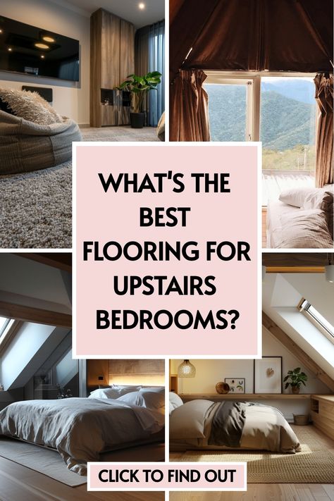 Elevate your upstairs bedroom ideas with the latest in bedroom interior trends! Our article highlights the best floors for a cozy and stylish look. 🎨 Tap now to start transforming your space! Bedroom Flooring Ideas Carpet, Bedroom Hardwood Floor Ideas, Wood Flooring Ideas Bedroom, Upstairs Bedroom Ideas, Bedroom Hardwood Floor, Flooring In Bedrooms, Bedroom Floor Ideas, Bedroom Flooring Ideas, Bedroom Tile