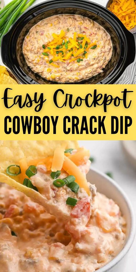 Cowboy Crackers Dip, Cowboy Dip Recipe, Cowboy Dip, Slow Cooker Dip Recipes, Appetizers Superbowl, Crockpot Dips, American Appetizers, Dip Recipes Crockpot, Slow Cooker Dips