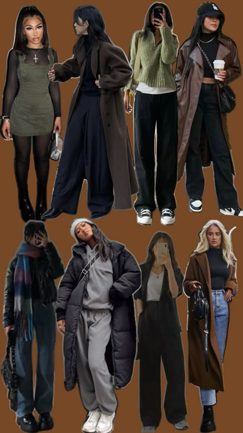 Collage Outfits Casual, Brooklyn And Bailey Outfits, Japan Outfit Winter, Outfits For Japan, Outfit Ideas Cold, Winter Baddie, Winter Collage, Modest Girly Outfits, Collage Outfits