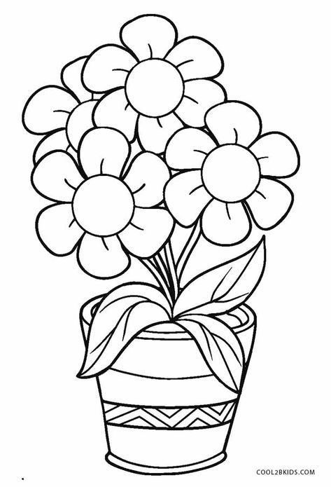 Free Printable Flower Coloring Pages For Kids Spring Coloring Sheets, Flower Coloring Sheets, Printable Flower Coloring Pages, Spring Coloring Pages, Coloring Pages For Boys, Colouring Printables, Printable Coloring Sheets, Easy Coloring Pages, Flower Printable