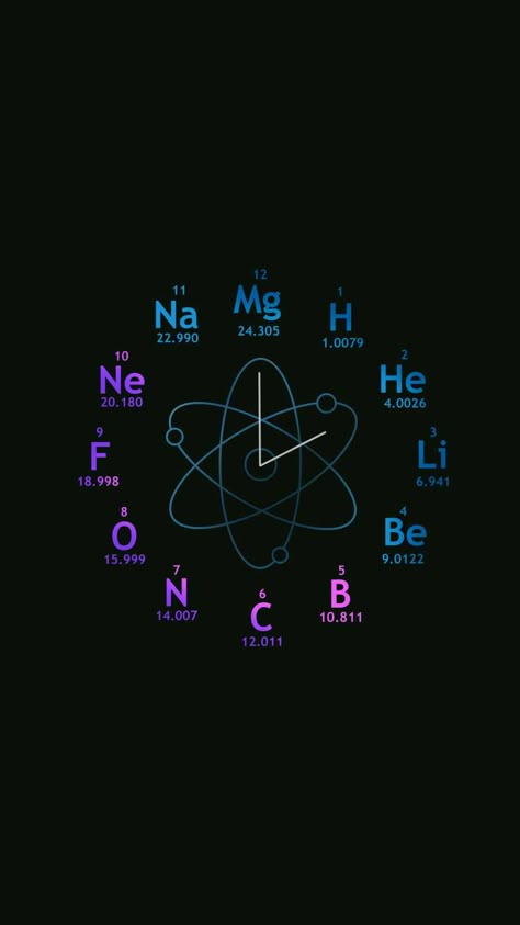 Chemistry Clock IPhone Wallpaper - IPhone Wallpapers : iPhone Wallpapers Science Wallpaper, Chemistry Posters, Math Wallpaper, Chemistry Art, Chemistry Basics, خريطة ذهنية, Chemistry Classroom, Medical Wallpaper, Chemistry Lessons