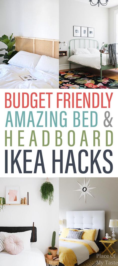 Budget Friendly Amazing Bed and Headboard IKEA Hacks  #HeadBoards #DIYHeadBoards #IKEAHeadBoardHacks #IKEAHacks #IKEA Ikea Bed Headboard Hack, Diy Ikea Headboard, Ikea Bed Hack Headboard, Ikea Hack Headboard, Ikea Bed Hack Kids, Headboard Ikea Hack, Ikea Hack Bed, Bed Frame Hack, Ikea Headboard Hack