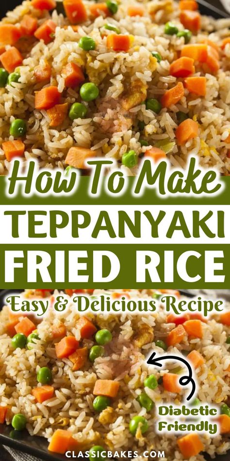 Enjoy the authentic teppanyaki flavors of our fried rice dish. We hope you have learned something about the history of traditional Japanese cooking. Teppanyaki Fried Rice, Rice Easy Recipes, Teppanyaki Recipe, Cooking Fried Rice, Spam Fried Rice, Japanese Fried Rice, Man Recipes, Cooking Jasmine Rice, Vegetables Side Dishes