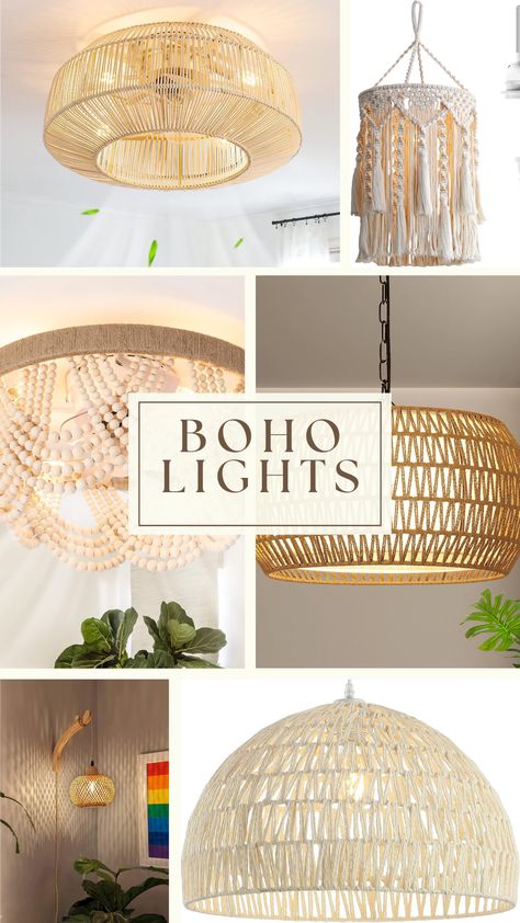 Illuminate your space with the enchanting glow of our favorite boho lights! #affiliate Diy Boho Pendant Light Shade, Boho Light Fixture Bedrooms, Boho Lights, Boho Pendant Light, Boho Light Fixture, Boho Lighting, Boho Chic Home, Bedroom Light Fixtures, Pendant Light Shades