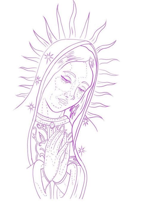 Outline Drawing Tattoo, Stencil Outline Tattoo, Dinosaur Tattoo, Virgin Mary Tattoo, Mary Tattoo, Mexican Art Tattoos, Stencil Outline, Outline Tattoo, Cute Hand Tattoos