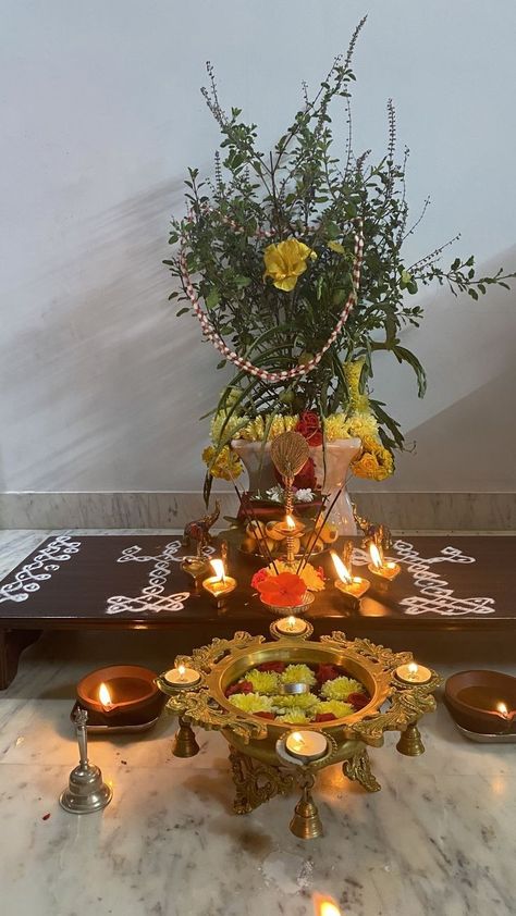 Tulsi Festival Decoration, Tulsi Vivah Snap, Tulasi Vivah Images, Tulsi Aesthetic, Tulasi Vivah Decoration, Tulsi Vivah Decoration Ideas, Tulsi Puja Decoration, Tulsi Vivah Decoration At Home, Tulasi Pooja Decoration