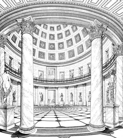 Karl Friedrich Schinkel, House Coloring Pages, Museum Plan, Museum Island, Berlin Museum, Neoclassical Architecture, Architectural Sketches, Architecture Design Sketch, Royal Art