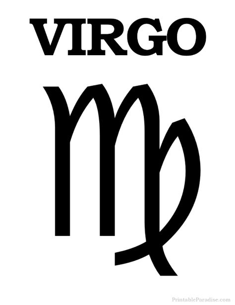 Printable Virgo Zodiac Sign - Print Virgo Symbol Virgo Pictures, Incentive Ideas, Virgo Symbol, Virgo Astrology, Astrological Symbols, Astrology Virgo, Zodiac Virgo, Astrology And Horoscopes, Virgo Horoscope