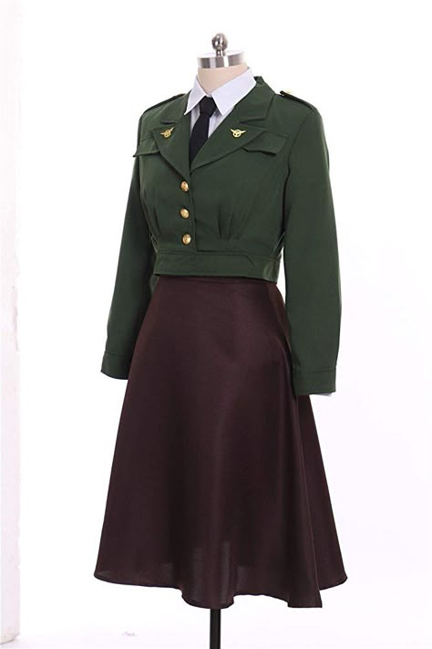 Collage Uniform, Woman Uniform, P.e Uniform, Officer Uniform, Scientist Outfit Women, Green Uniform, Vintage Uniform, Suit Dresses, Dress Suit