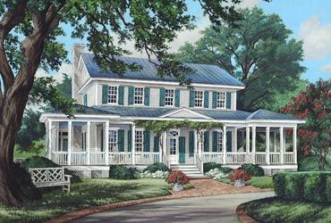 Colonial Cottage, Colonial House Plans, Traditional House Plan, Traditional House Plans, Country House Plan, Casa Exterior, Country House Plans, Cottage House Plans, Country Style Homes