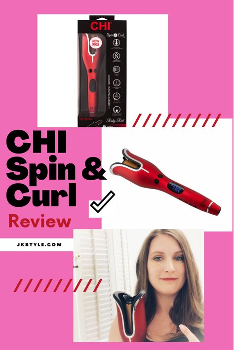 Trying out the CHI Spin & Curl today for the first time. I've got to say, I was pretty intimidated by this self-curling hair wand, but I was very impressed woth the results! You can see a wuick tutorial video I made with my first time trying it out! #hairtools #beautyreview #hair Chi Spin And Curl, Chi Hair, Hair Wand, Chi Hair Products, Curling Hair, Wand Hairstyles, The Chi, Hair Curler, Target Style