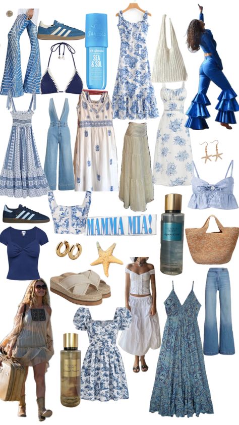 #abba #mammamia #summer #outfits #outfit #summeroutfit 70s Mama Mia Aesthetic, 70s Outfits Mamma Mia, Mamma Mia Aesthetic Dress, Mamma Mia Denim Outfit, Sophie From Mamma Mia Outfits, Abba Outfit Ideas, Mamma Mia Concert Outfits, Abba Night Outfit, Mamma Mia Super Trouper Outfits